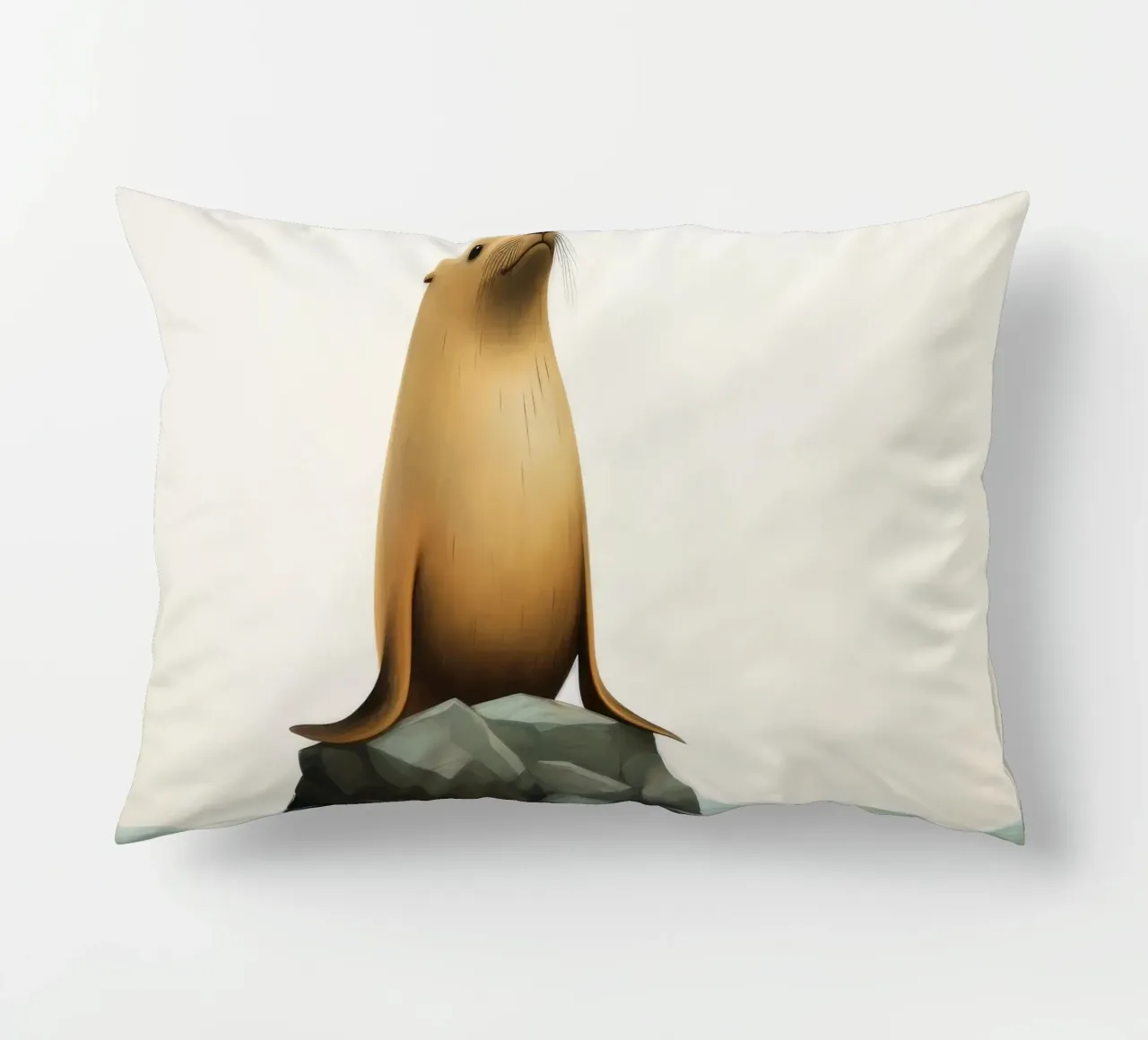 Leone marino minimo 4 cuscino da Minimal Animal Art