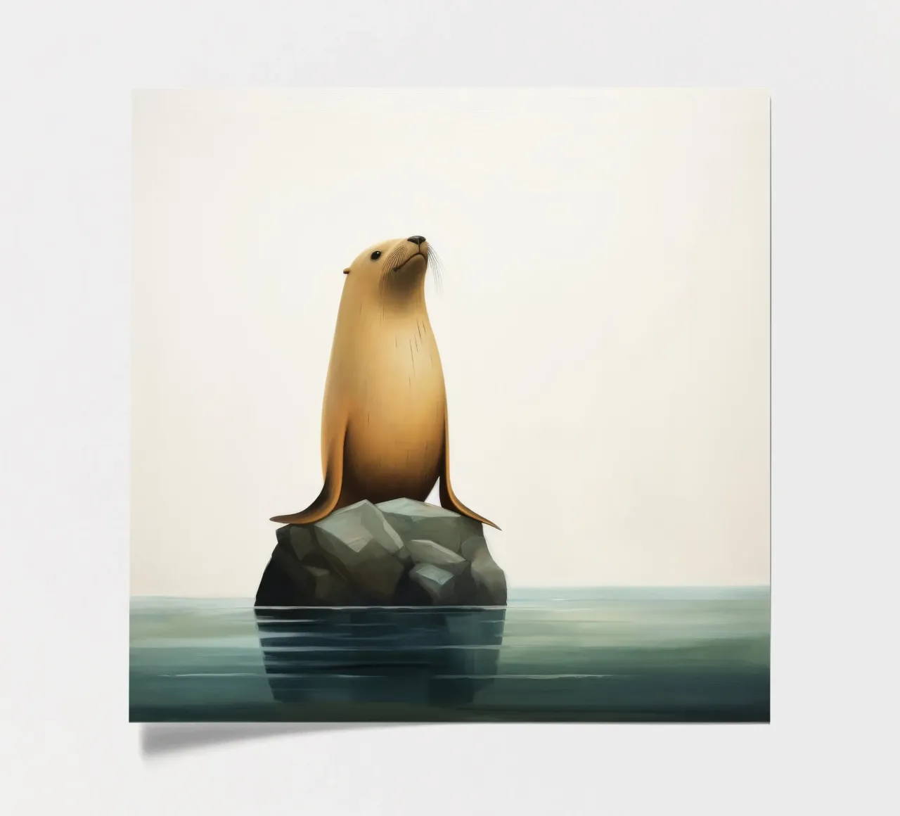 Minimal Sea Lion 4 sticker sheet by Minimal Animal Art