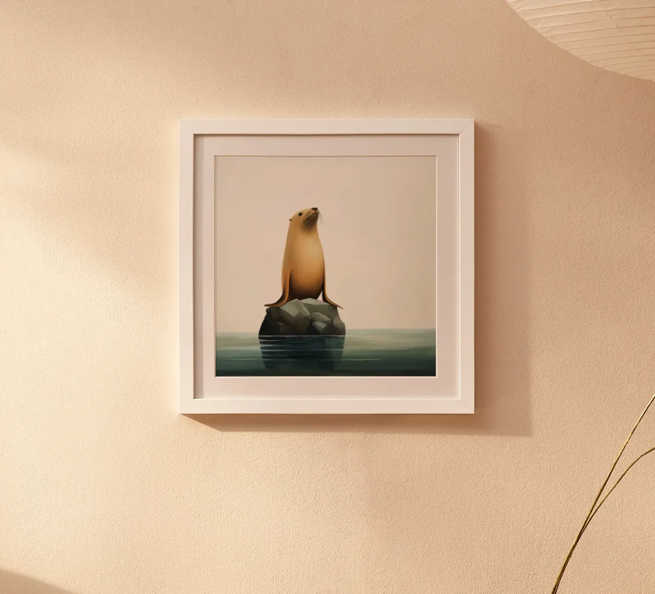 Leone marino minimo 4 carta hahnemühle da Minimal Animal Art