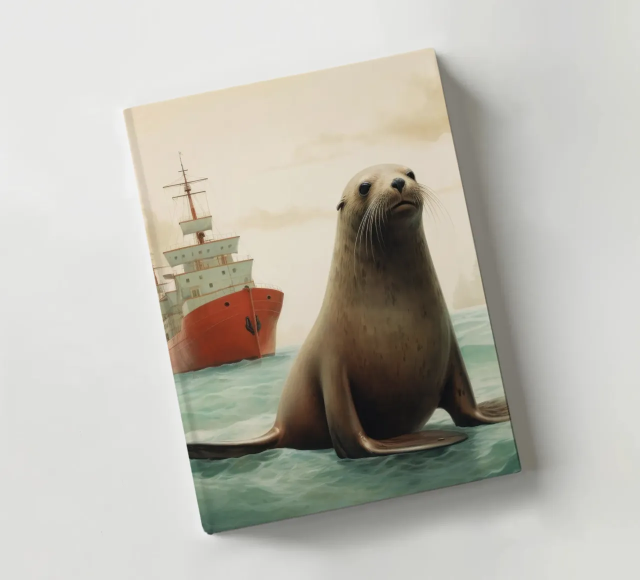 Minimal Sea Lion 1 notebook by Minimal Animal Art