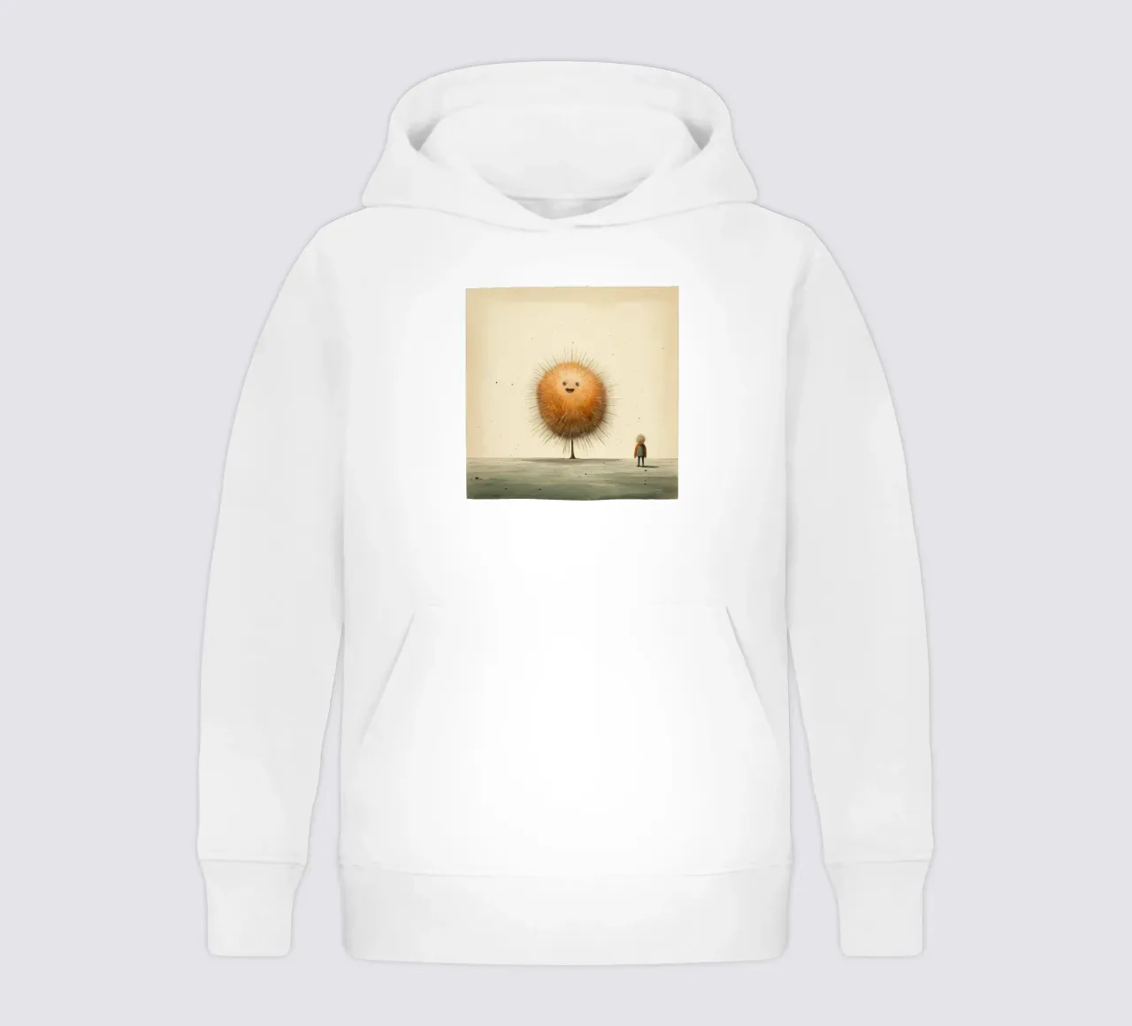 Riccio di mare minimo 2 felpa bambino con cappuccio da Minimal Animal Art