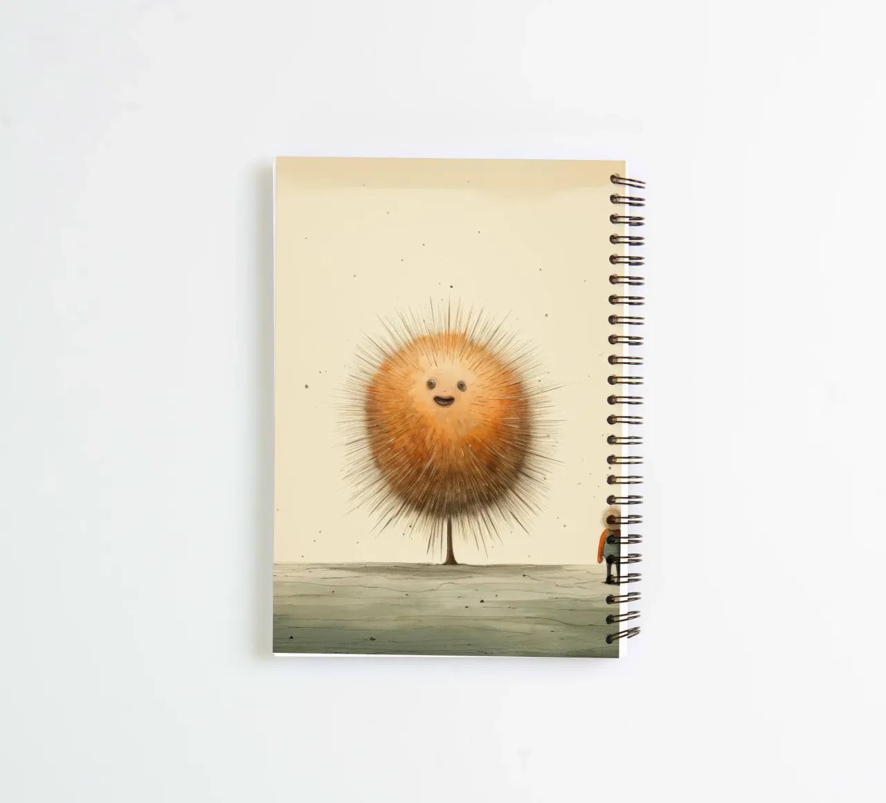 Minimal Sea Urchin 2 spiral notebook by Minimal Animal Art