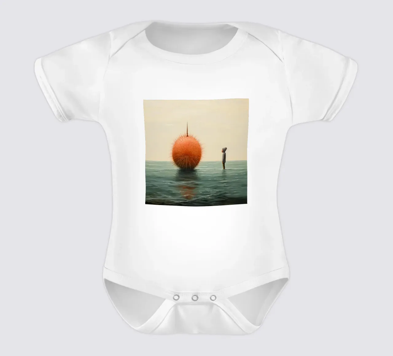Riccio di mare minimo 4 body neonato maniche corte da Minimal Animal Art