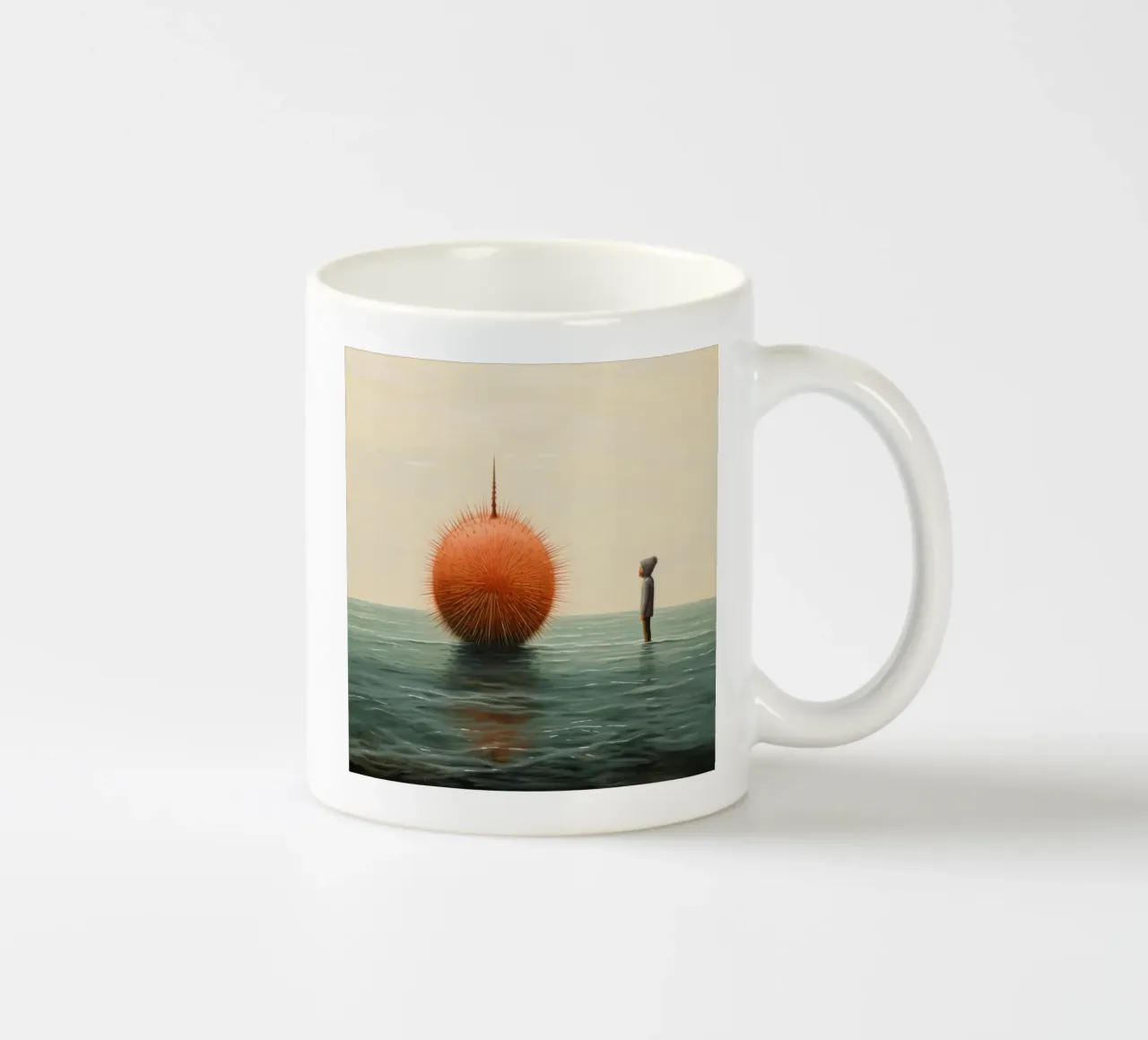 Riccio di mare minimo 4 tazza in ceramica da Minimal Animal Art