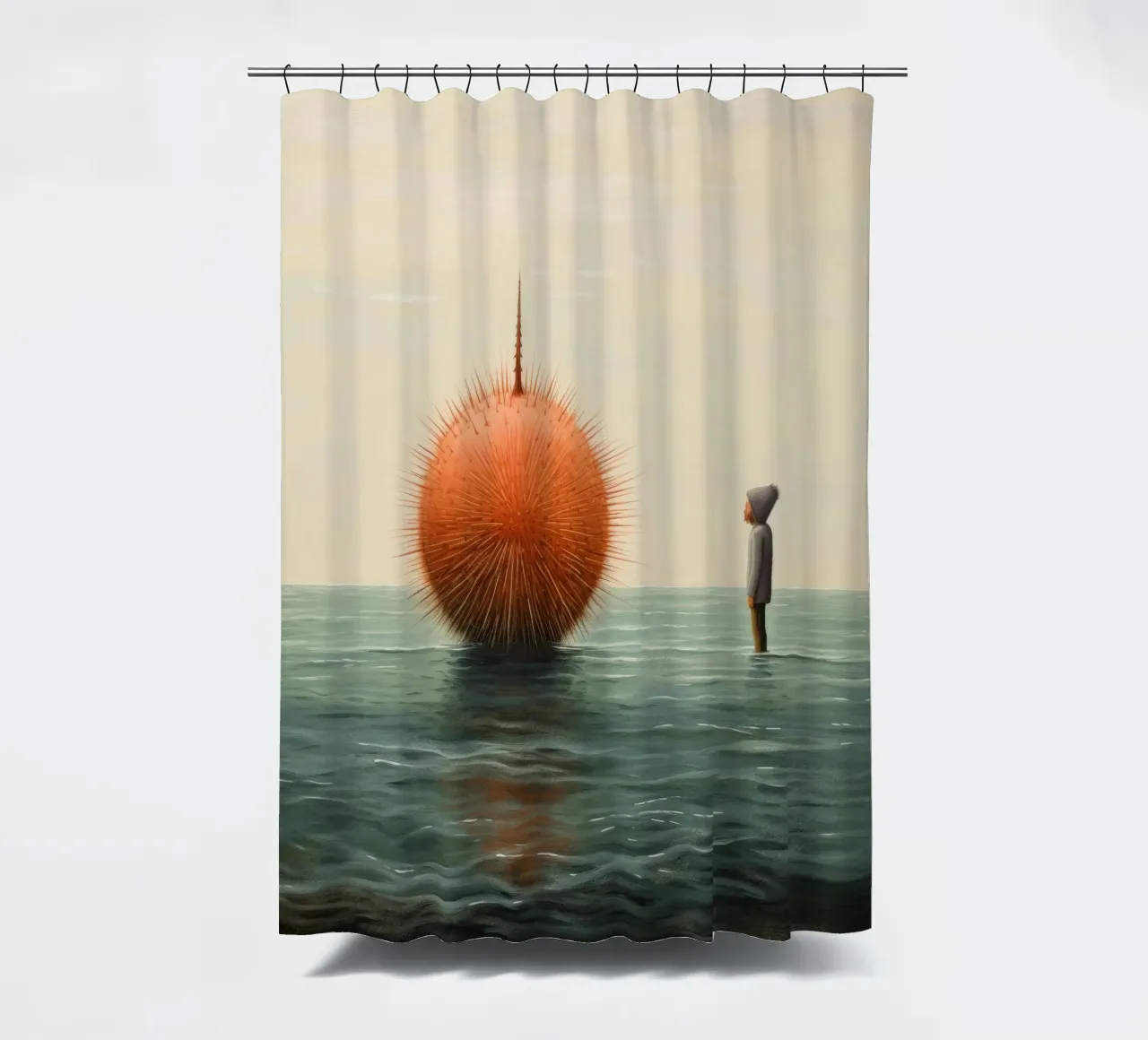 Riccio di mare minimo 4 tenda da doccia da Minimal Animal Art
