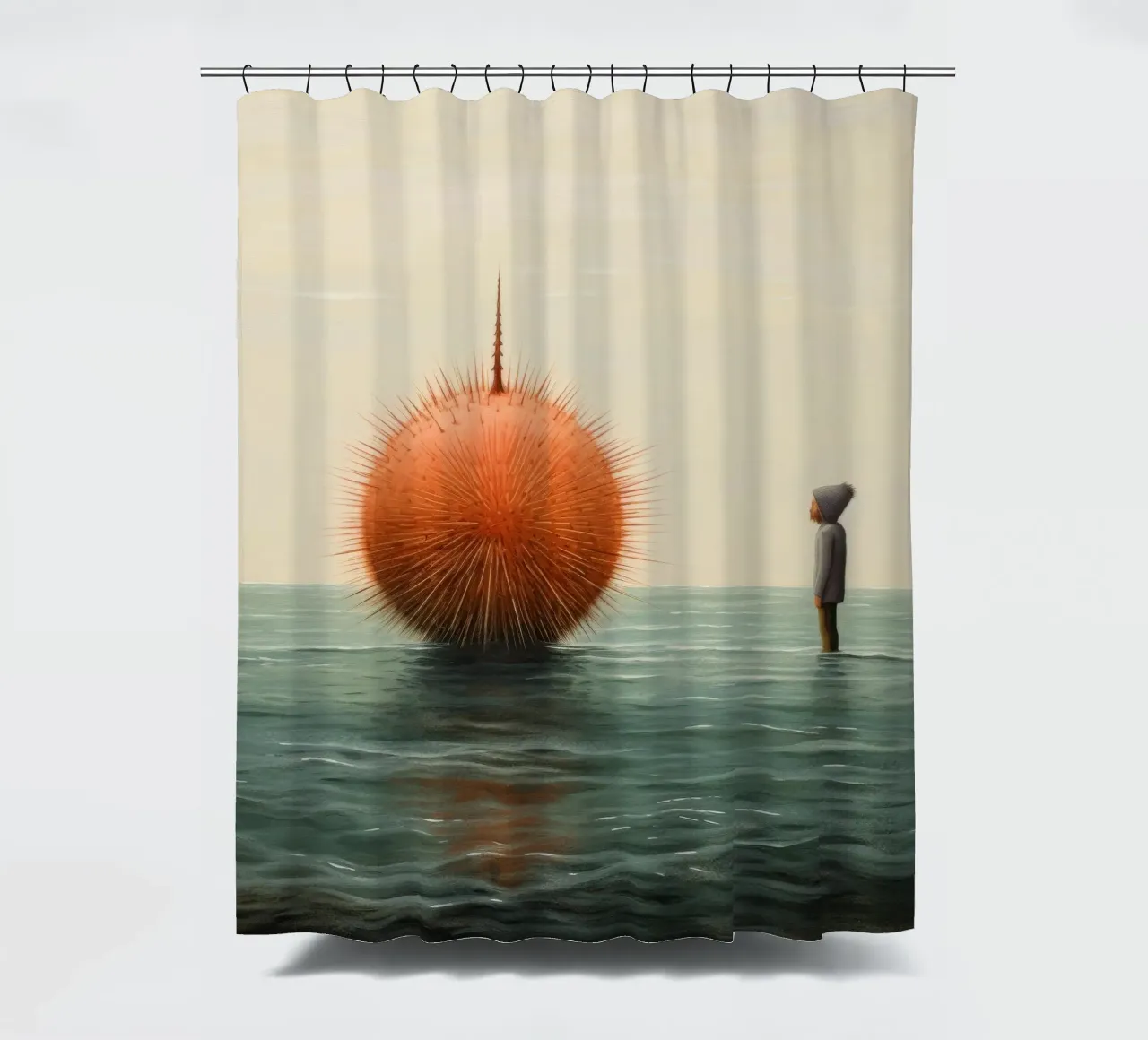 Riccio di mare minimo 4 tenda da doccia da Minimal Animal Art
