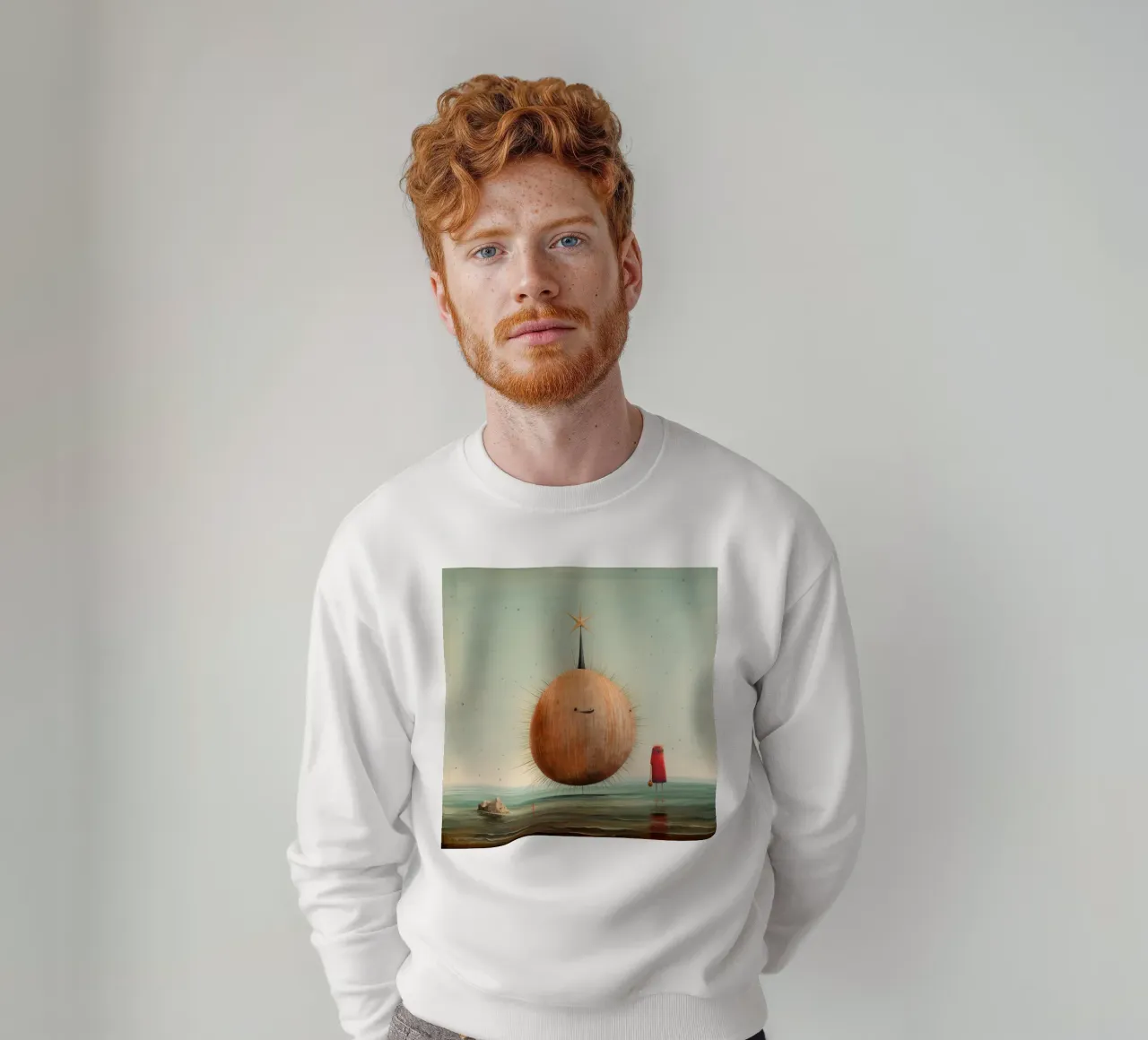 Riccio di mare minimo 1 felpa da Minimal Animal Art