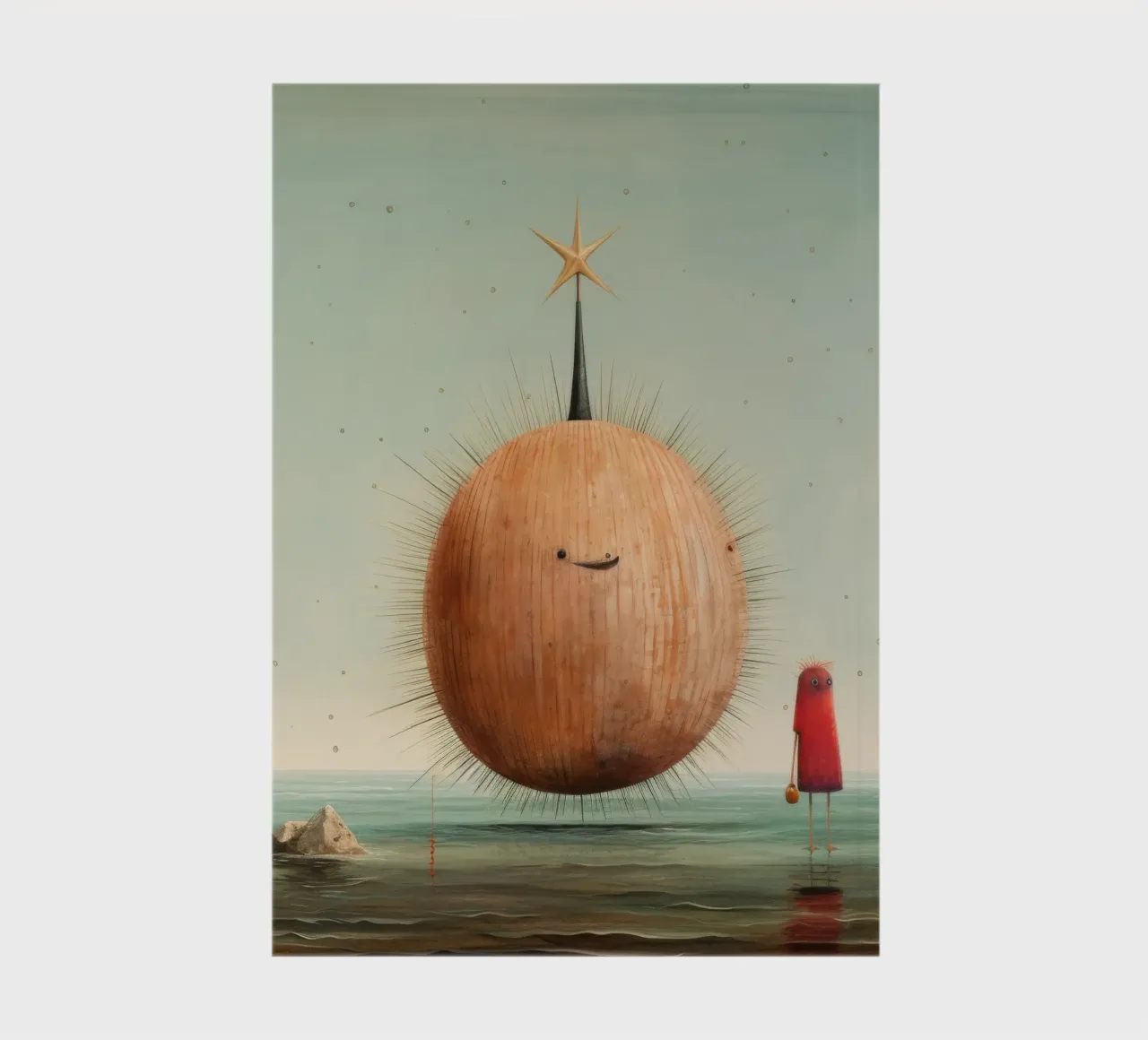 Minimaler Seeigel 1 Notizbuch von Minimal Animal Art