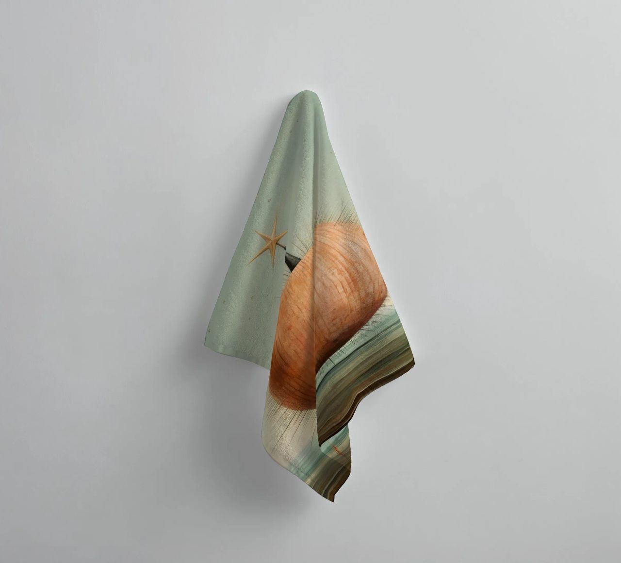Oursin minimal 1 serviette de bain de Minimal Animal Art