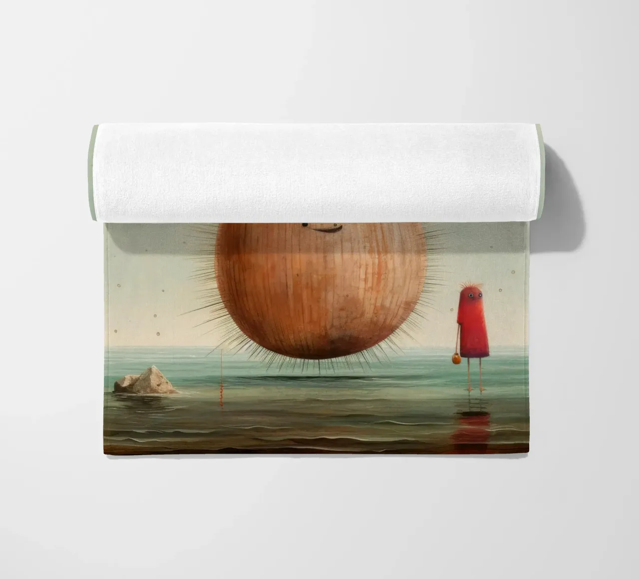 Riccio di mare minimo 1 telo mare da Minimal Animal Art