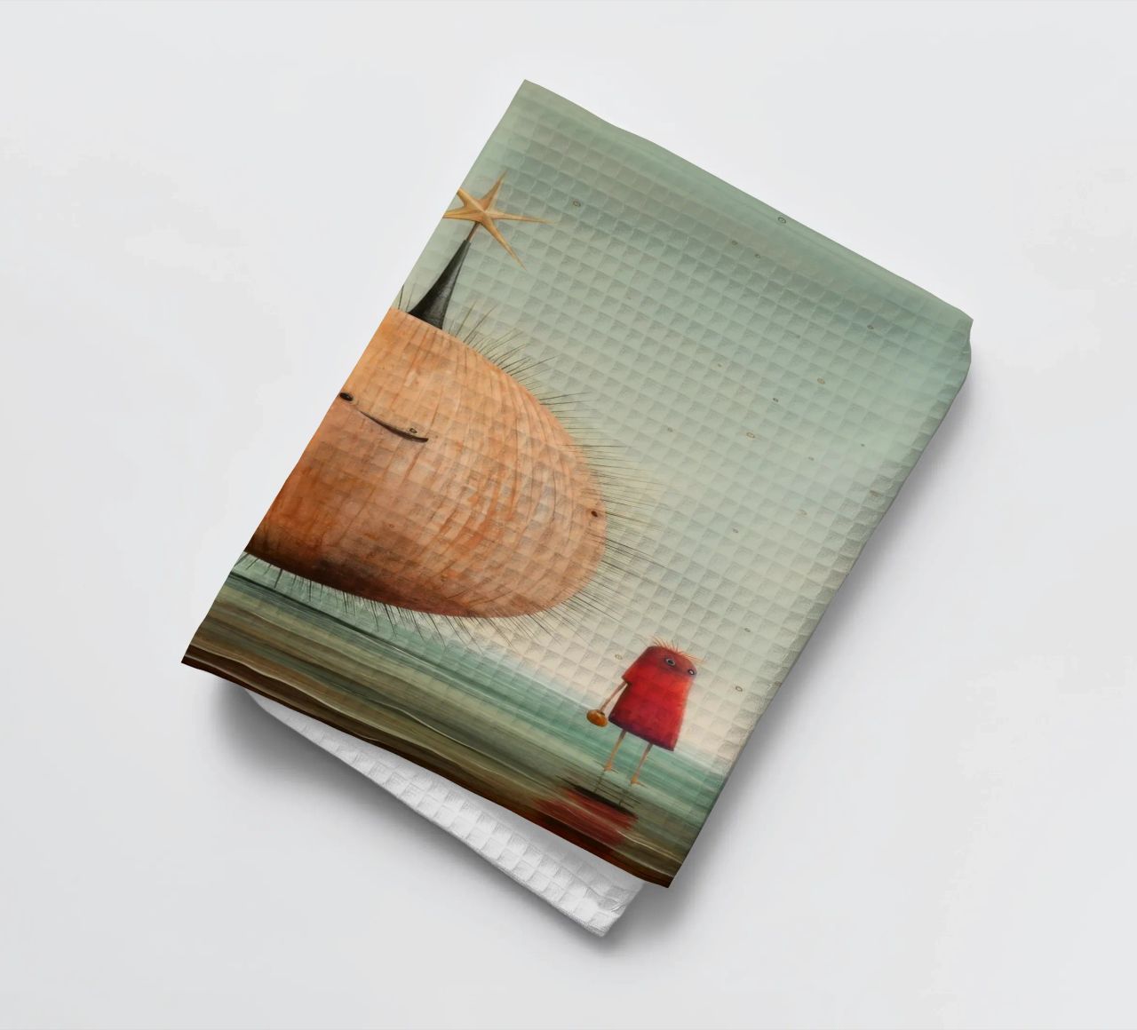 Oursin minimal 1 torchon de Minimal Animal Art