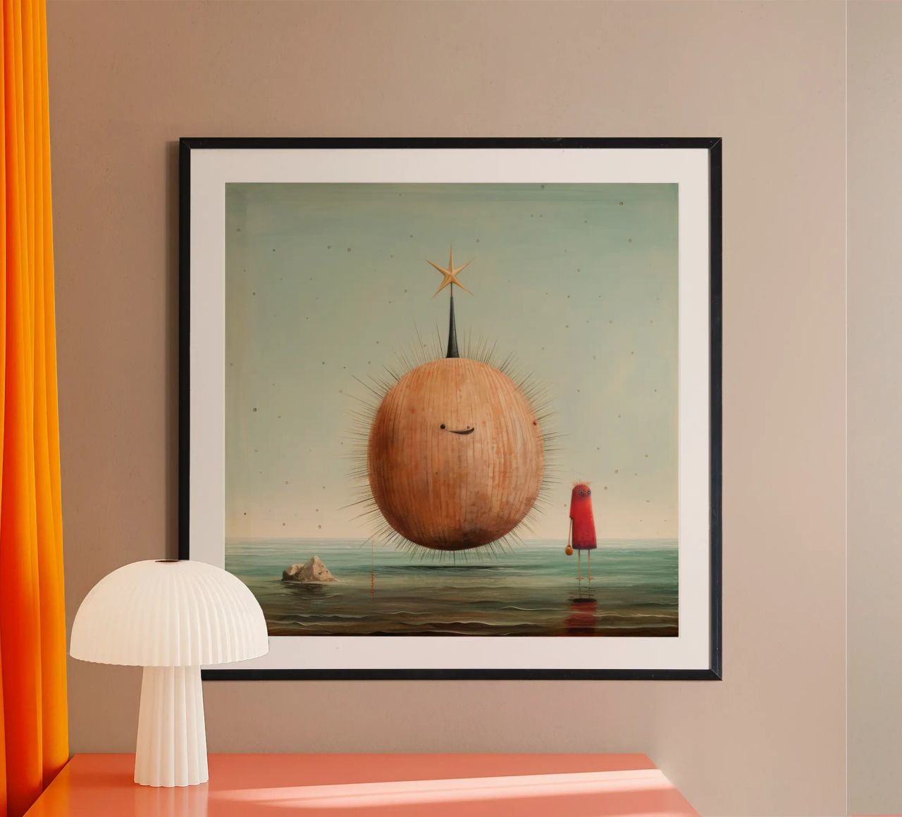 Oursin minimal 1 poster de Minimal Animal Art