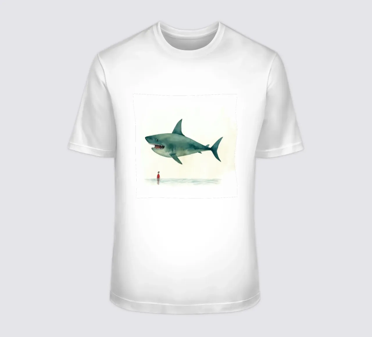 Squalo minimale 2 t-shirt da Minimal Animal Art