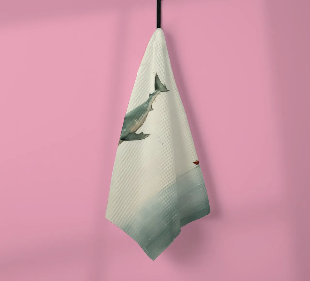 Requin minimal 3 torchon de Minimal Animal Art
