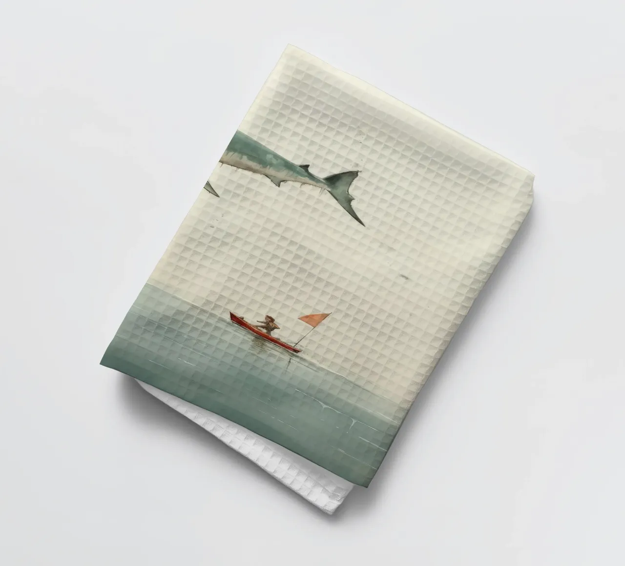 Requin minimal 3 torchon de Minimal Animal Art
