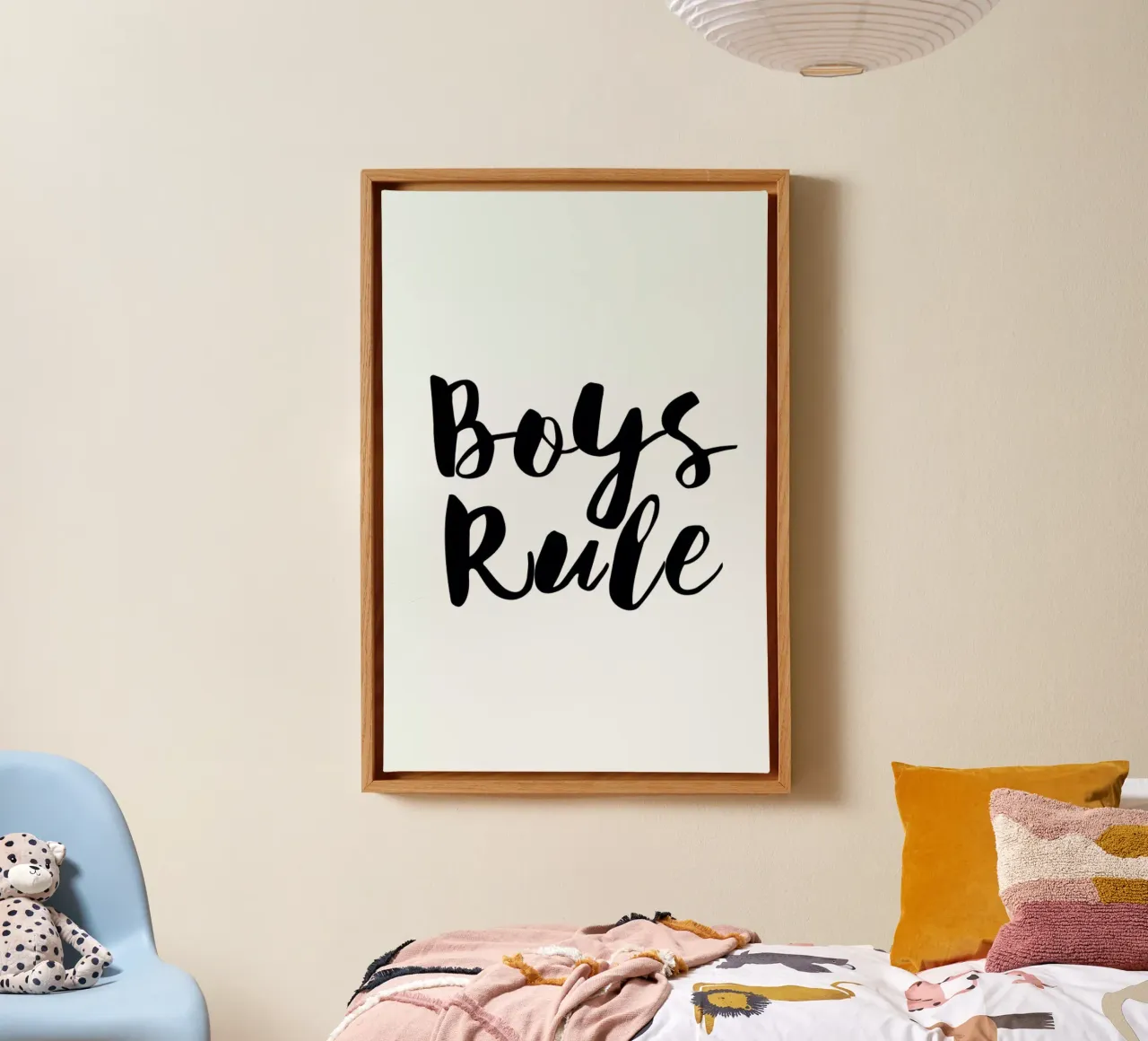 Boys Rule canvas met Baklijst van Mottos by Sinan Saydik
