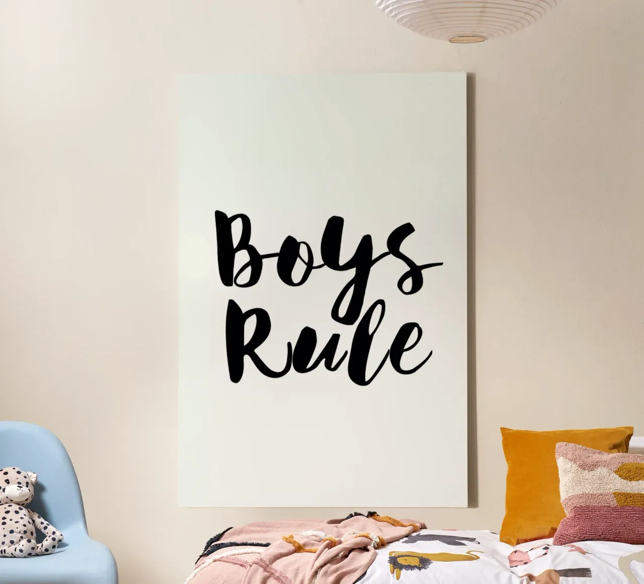 Boys Rule canvas met Baklijst van Mottos by Sinan Saydik
