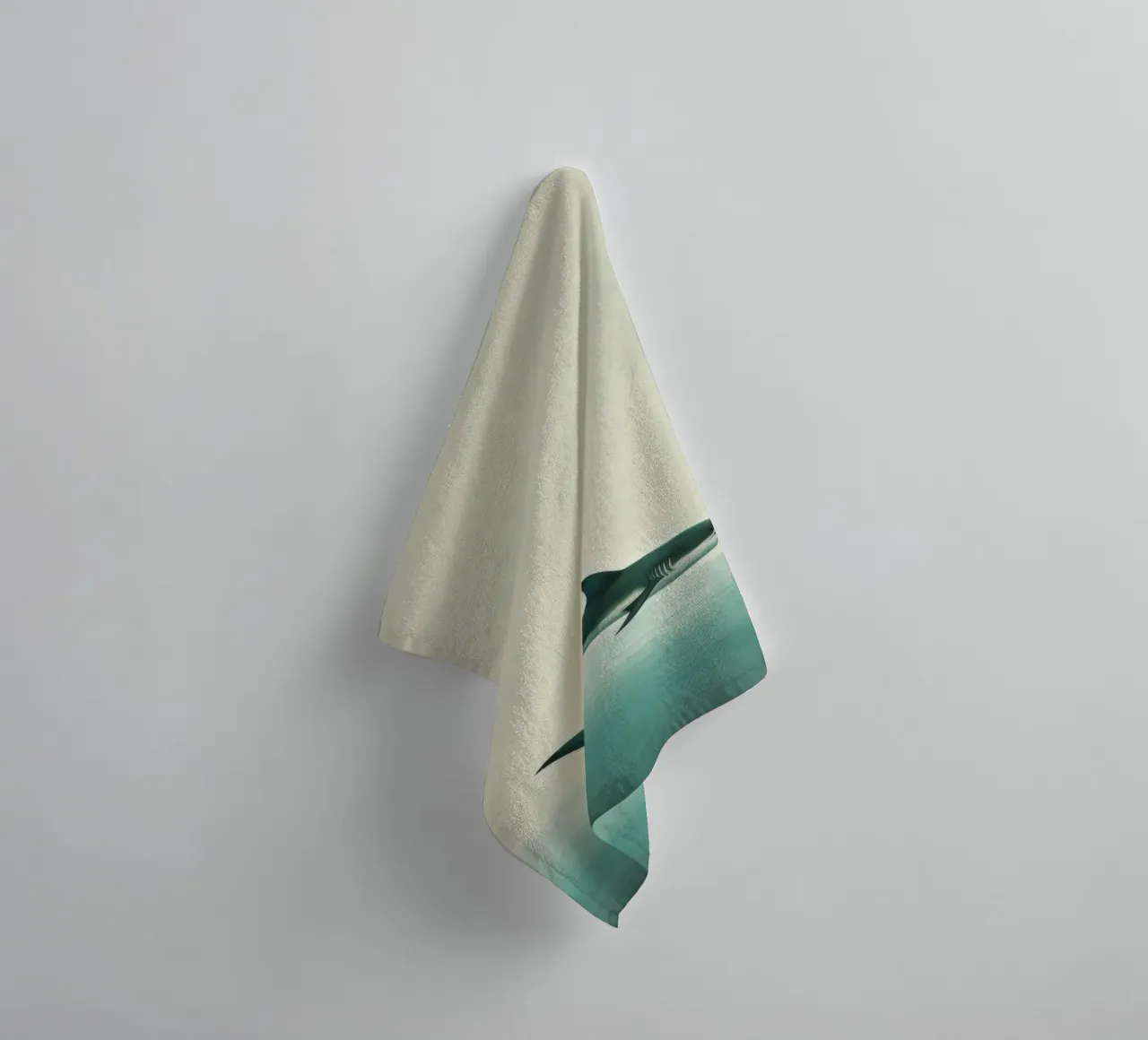Minimal Shark 4 towel by Minimal Animal Art