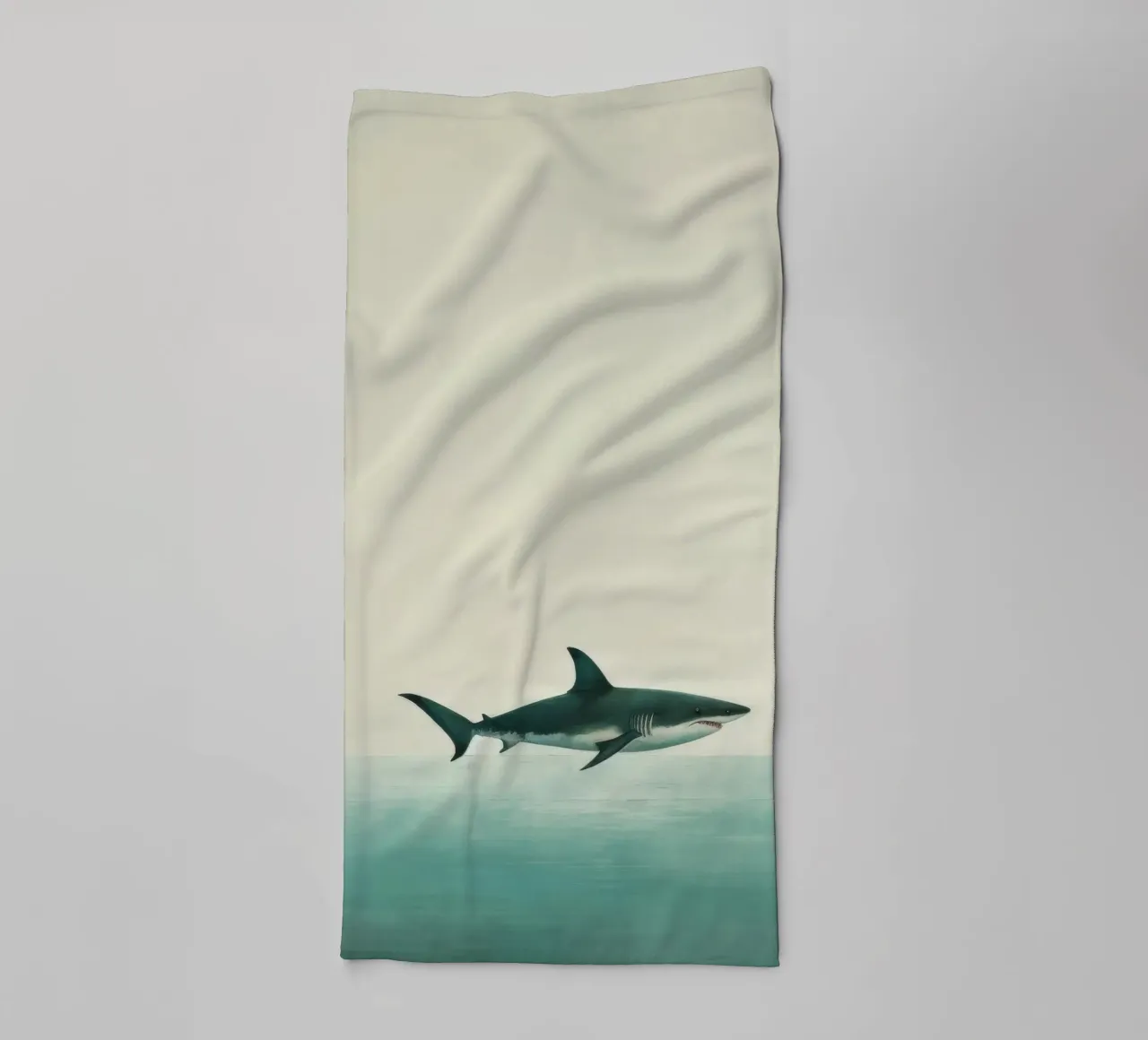 Minimal Shark 4 towel by Minimal Animal Art