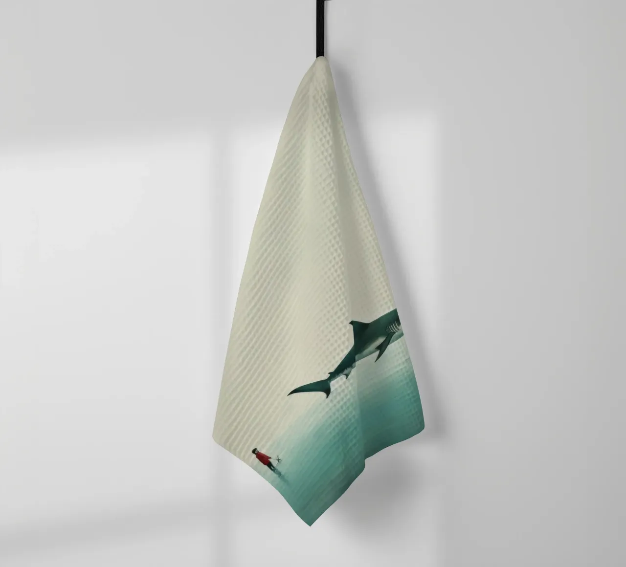Requin minimal 4 torchon de Minimal Animal Art