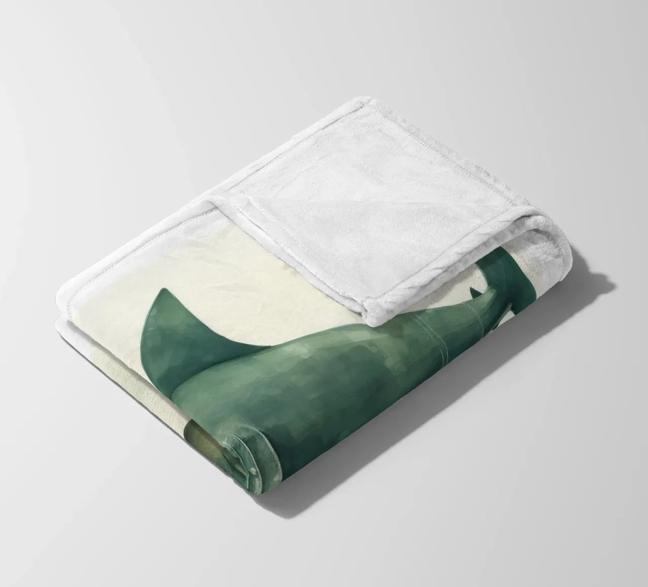 Squalo minimo 1 coperta in pile da Minimal Animal Art