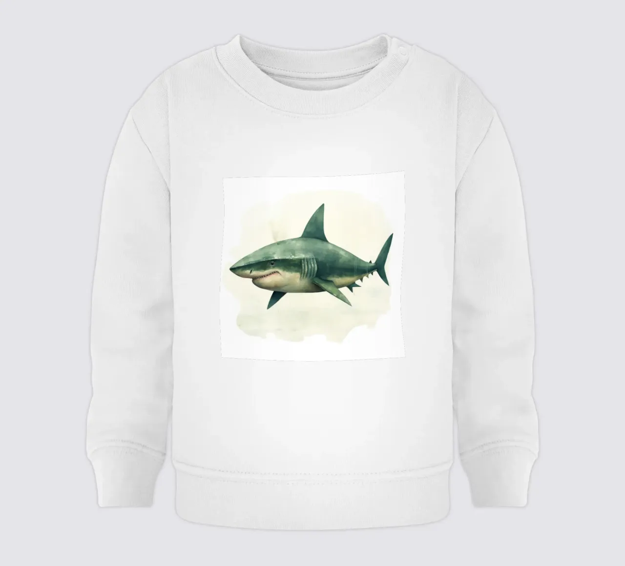 Squalo minimo 1 felpa neonato da Minimal Animal Art