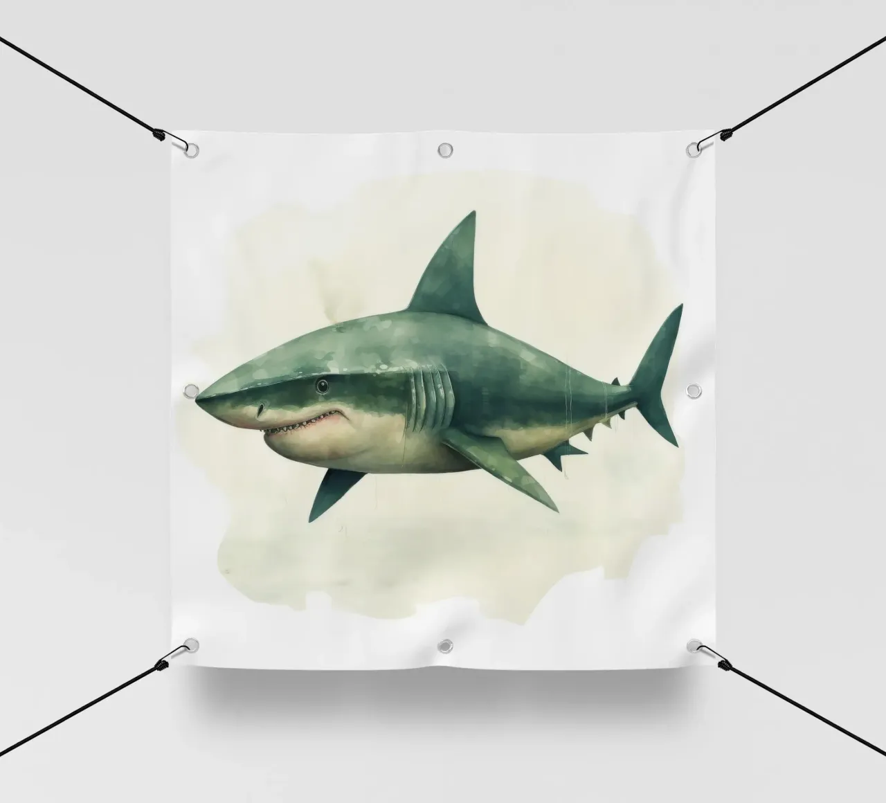 Squalo minimo 1 telo in pvc da Minimal Animal Art