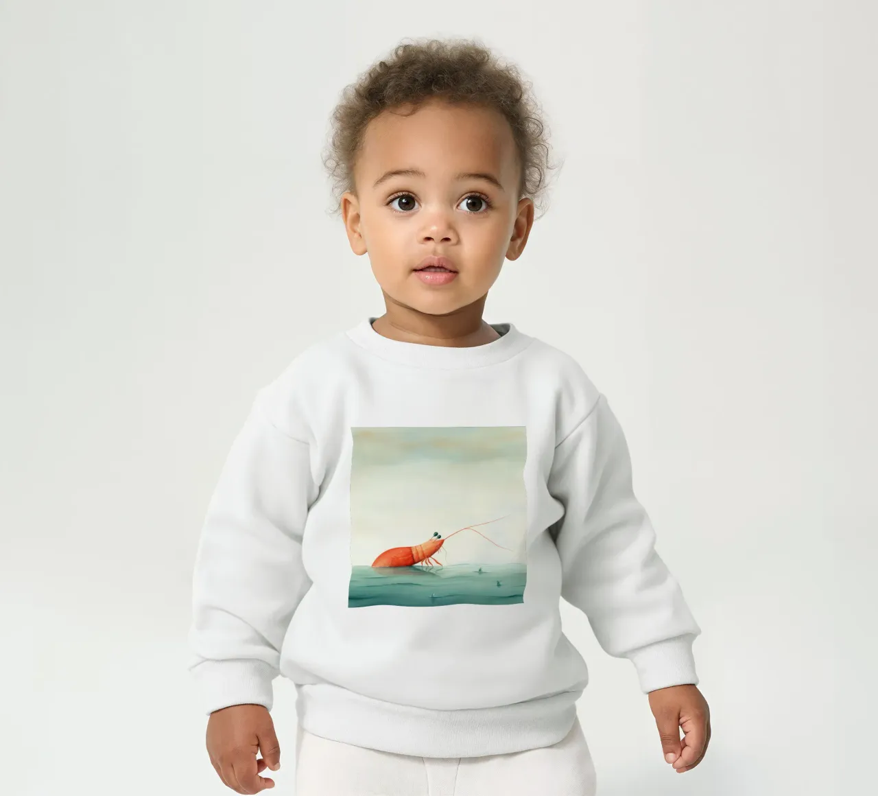 Gamberetti minimi 2 felpa neonato da Minimal Animal Art