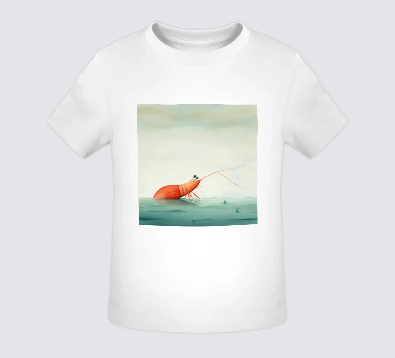 Gamberetti minimi 2 maglietta neonato da Minimal Animal Art