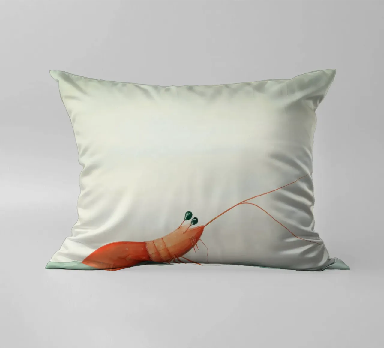 Gamberetti minimi 2 cuscino da Minimal Animal Art