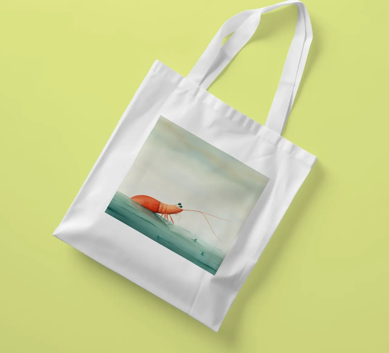 Gamberetti minimi 2 borsa in juta da Minimal Animal Art