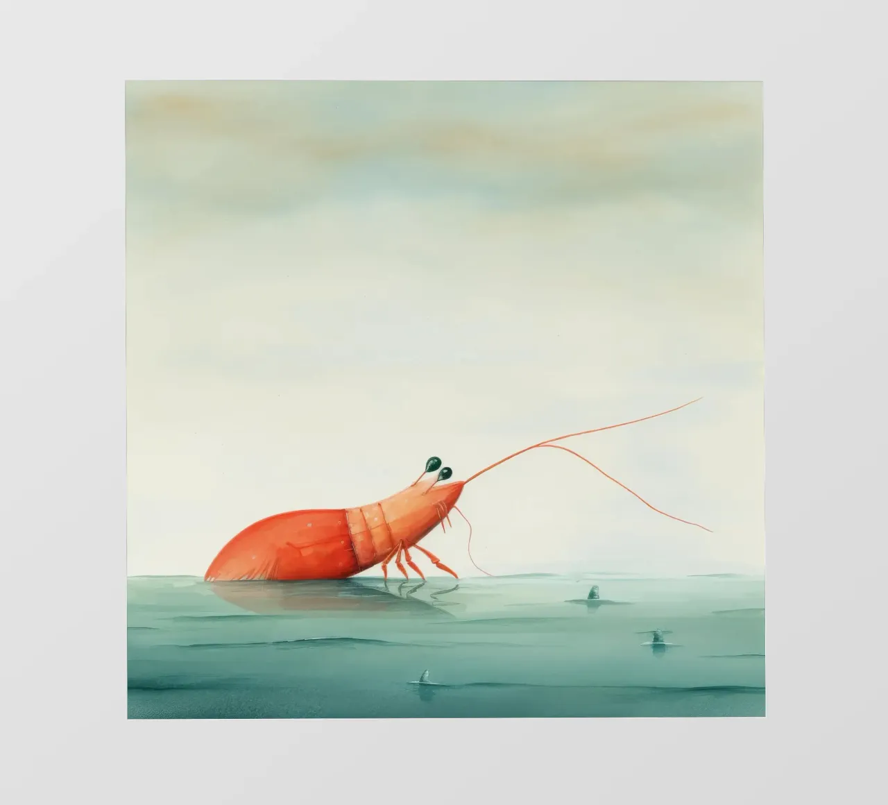 Gamberetti minimi 2 telo in pvc da Minimal Animal Art