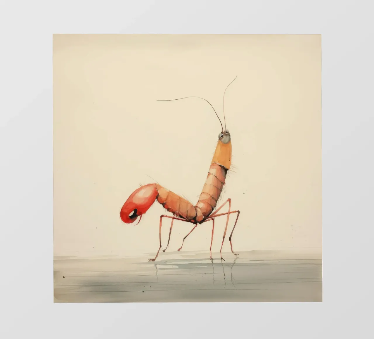 Gamberetti minimi 3 telo in pvc da Minimal Animal Art