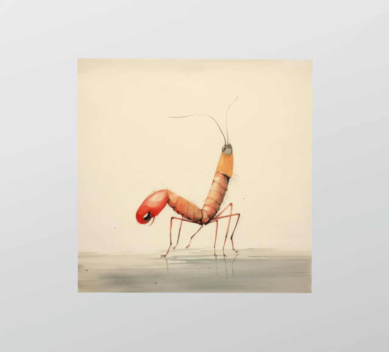 Gambas mínimas 3 pegatina de Minimal Animal Art