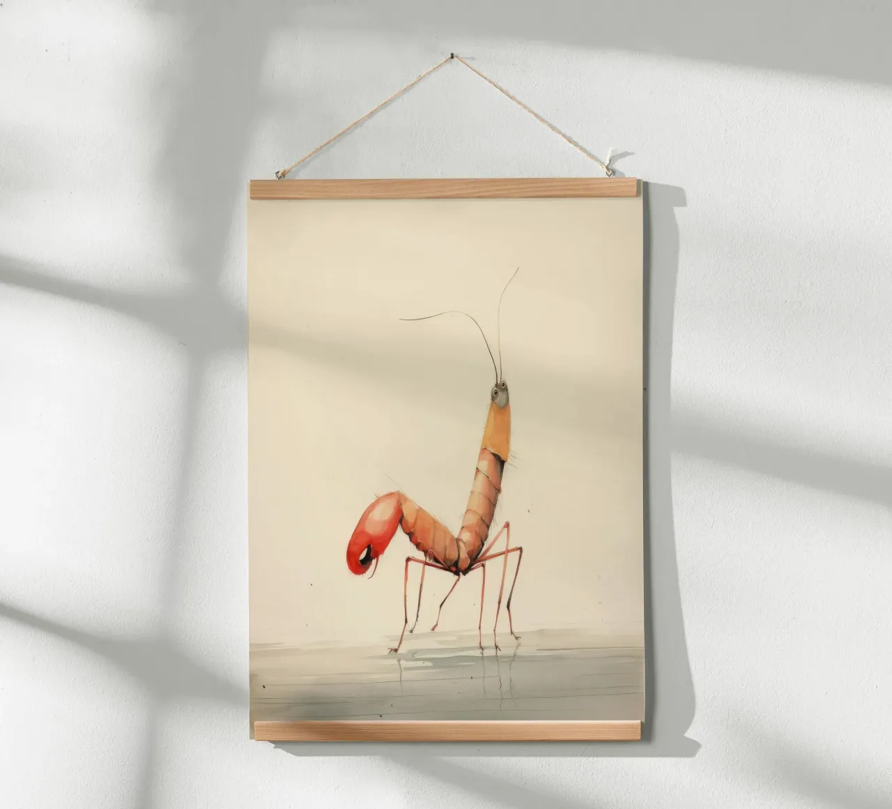 Gamberetti minimi 3 carta hahnemühle da Minimal Animal Art
