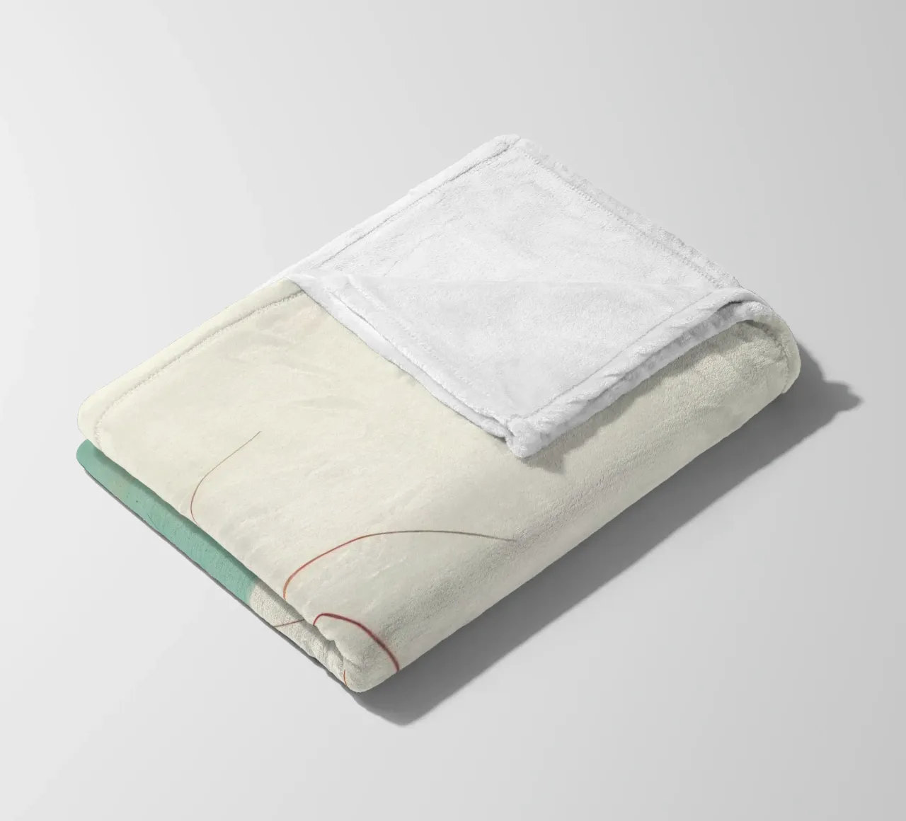 Minimal Shrimp 4 fleece blanket by Minimal Animal Art