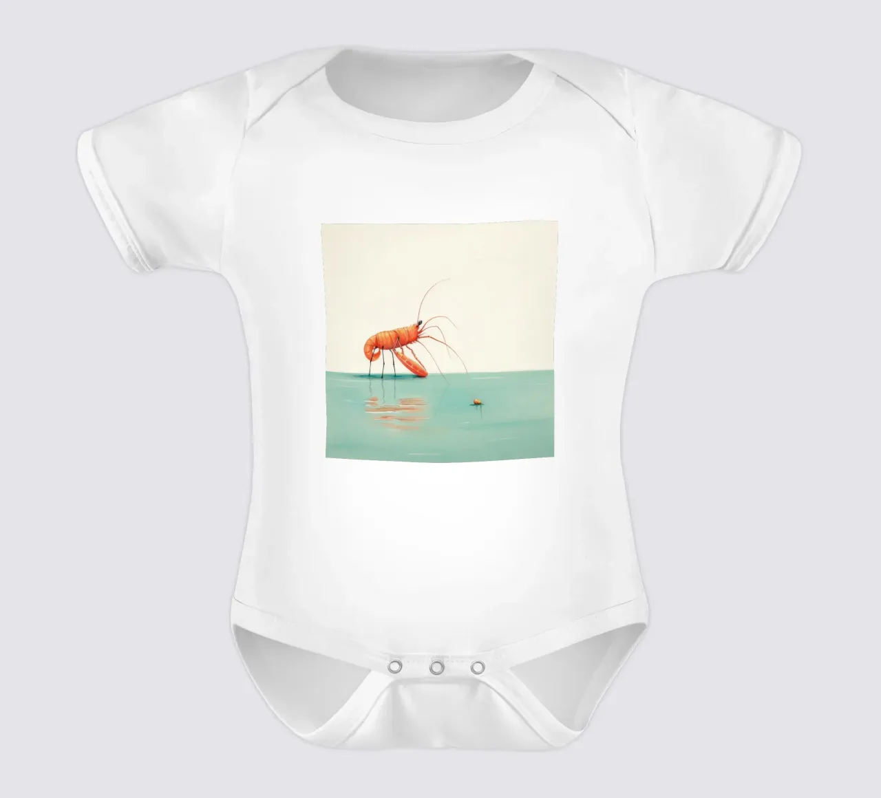 Gamberetti minimi 4 body neonato maniche corte da Minimal Animal Art