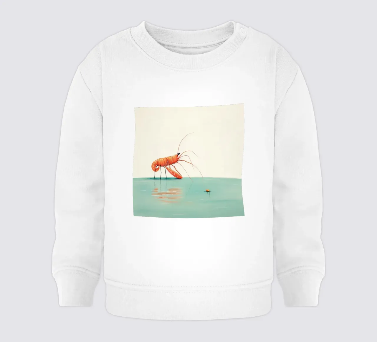 Gamberetti minimi 4 felpa neonato da Minimal Animal Art