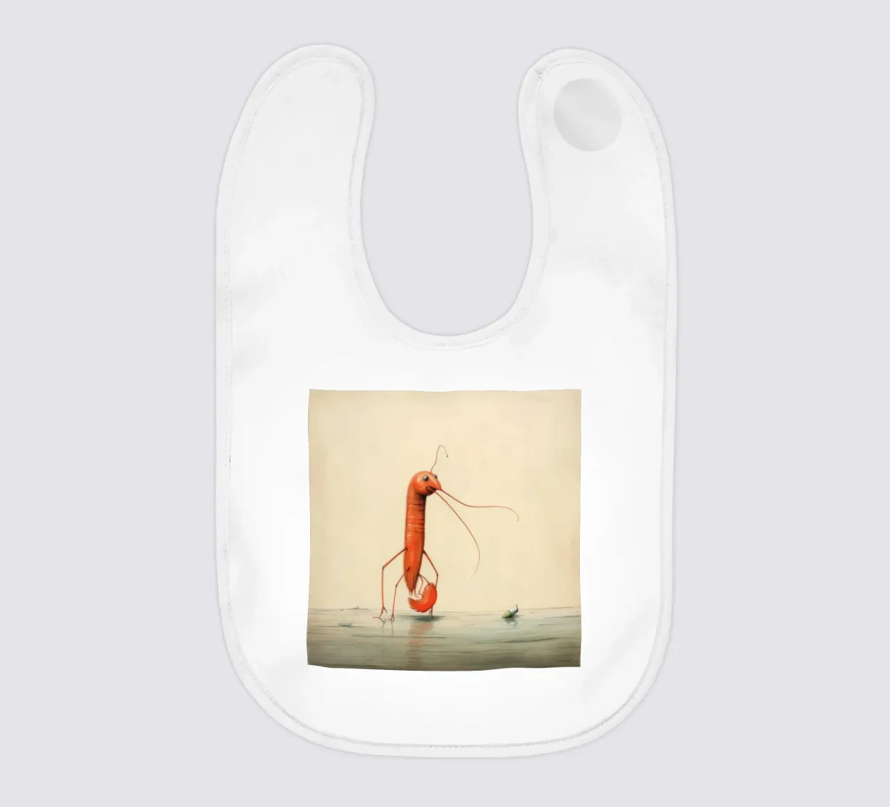 Gamberetti minimi 1 bavaglino da Minimal Animal Art