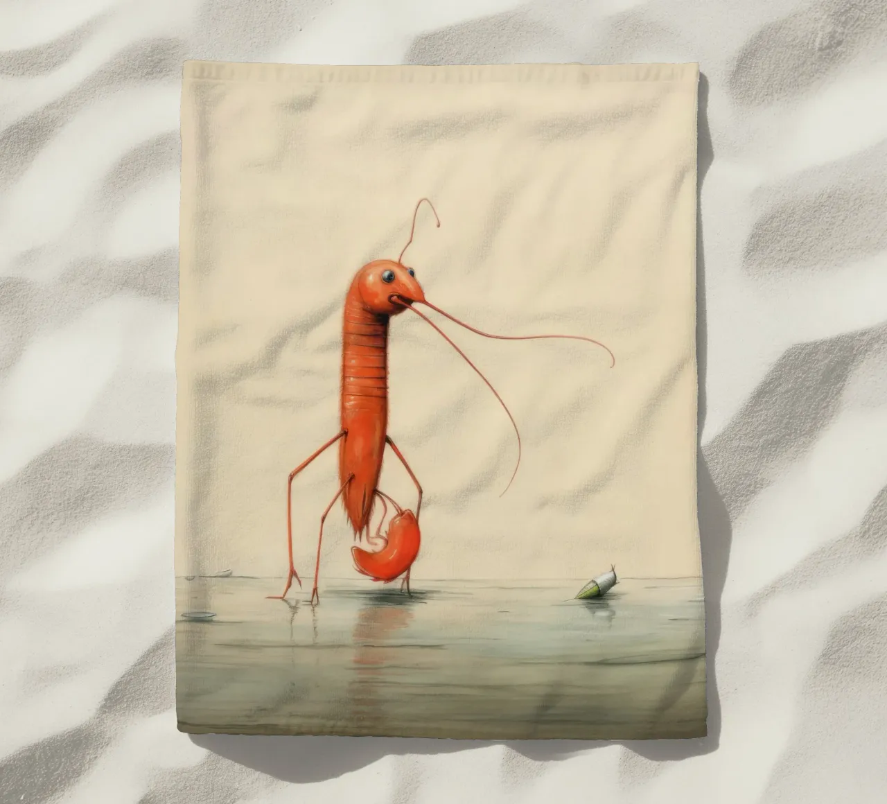 Gamberetti minimi 1 telo mare da Minimal Animal Art