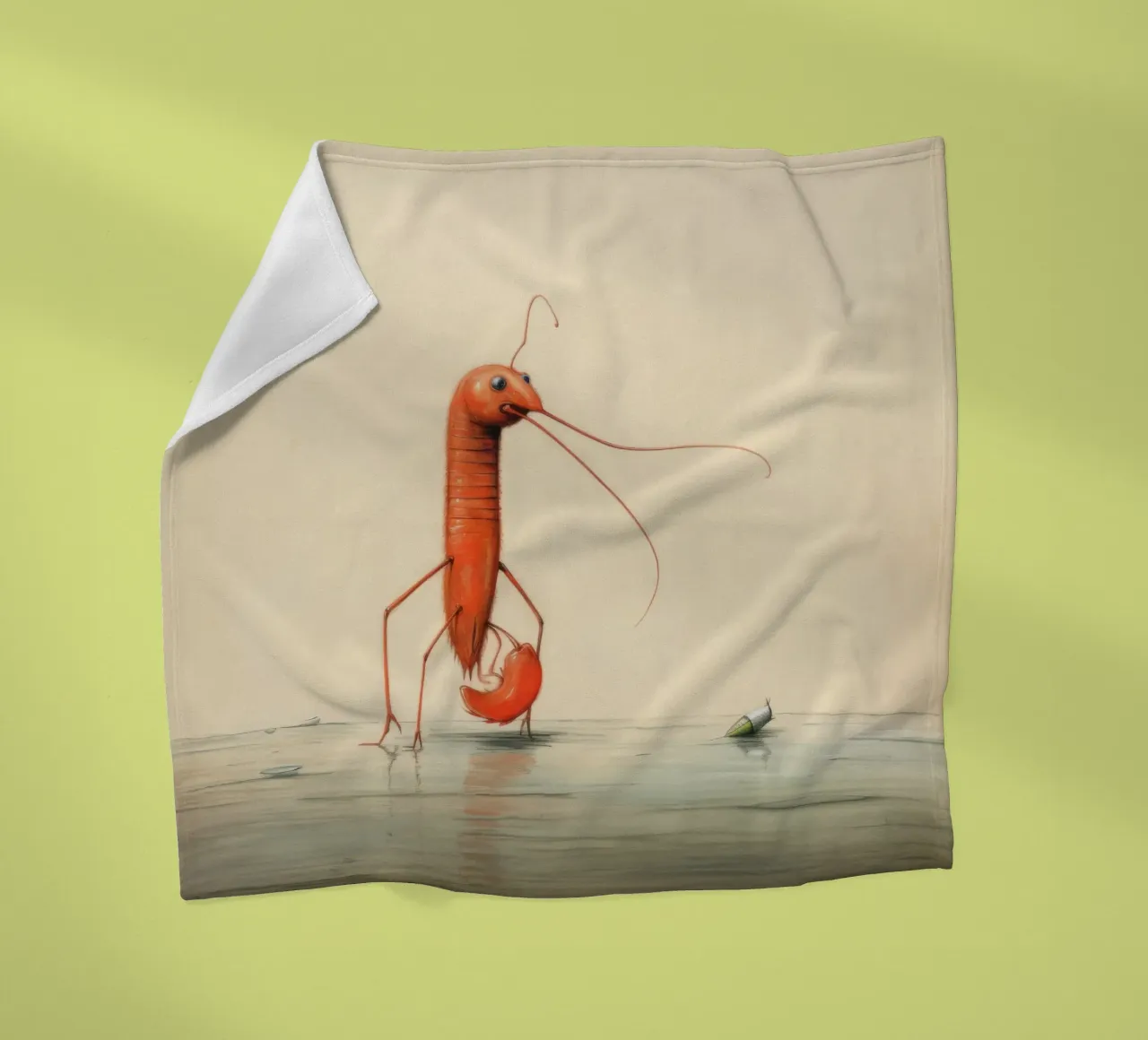 Gamberetti minimi 1 coperta in pile da Minimal Animal Art
