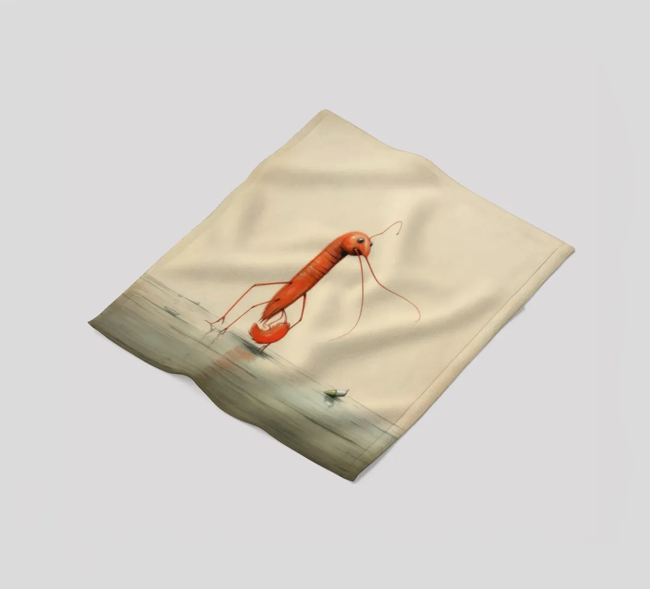 Gamberetti minimi 1 coperta in pile da Minimal Animal Art