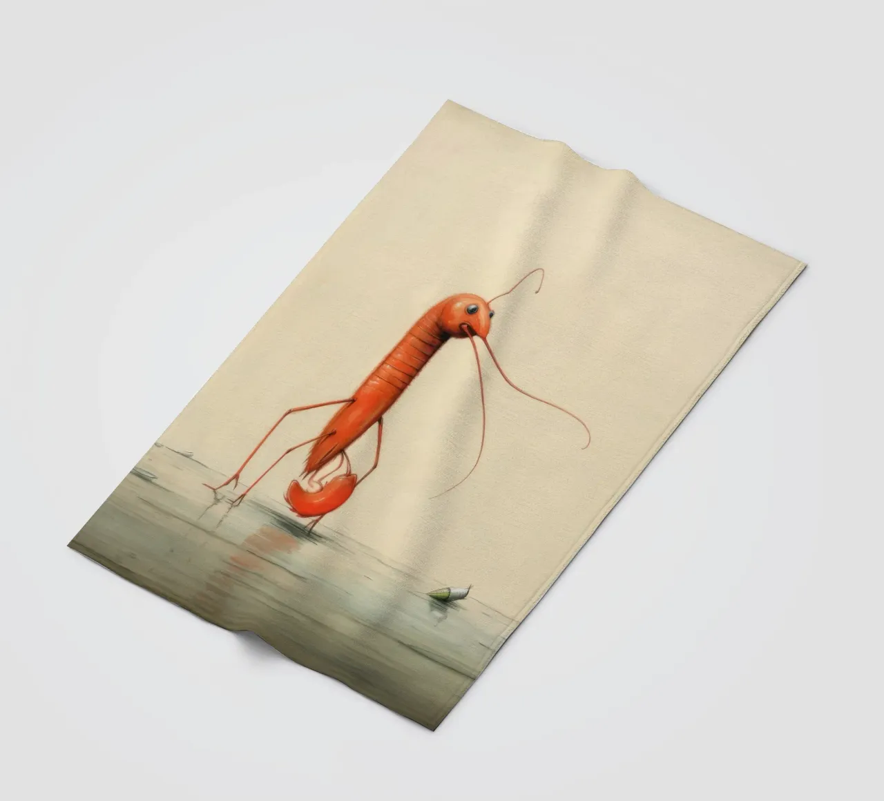 Gamberetti minimi 1 coperta in pile da Minimal Animal Art