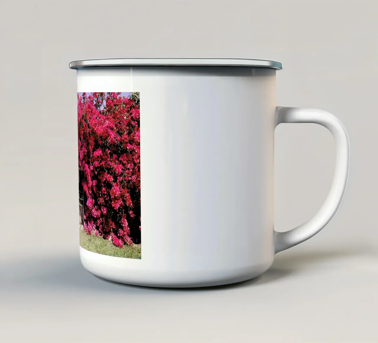 Bougainvillea tazza in smalto da Julian Wolkenstein