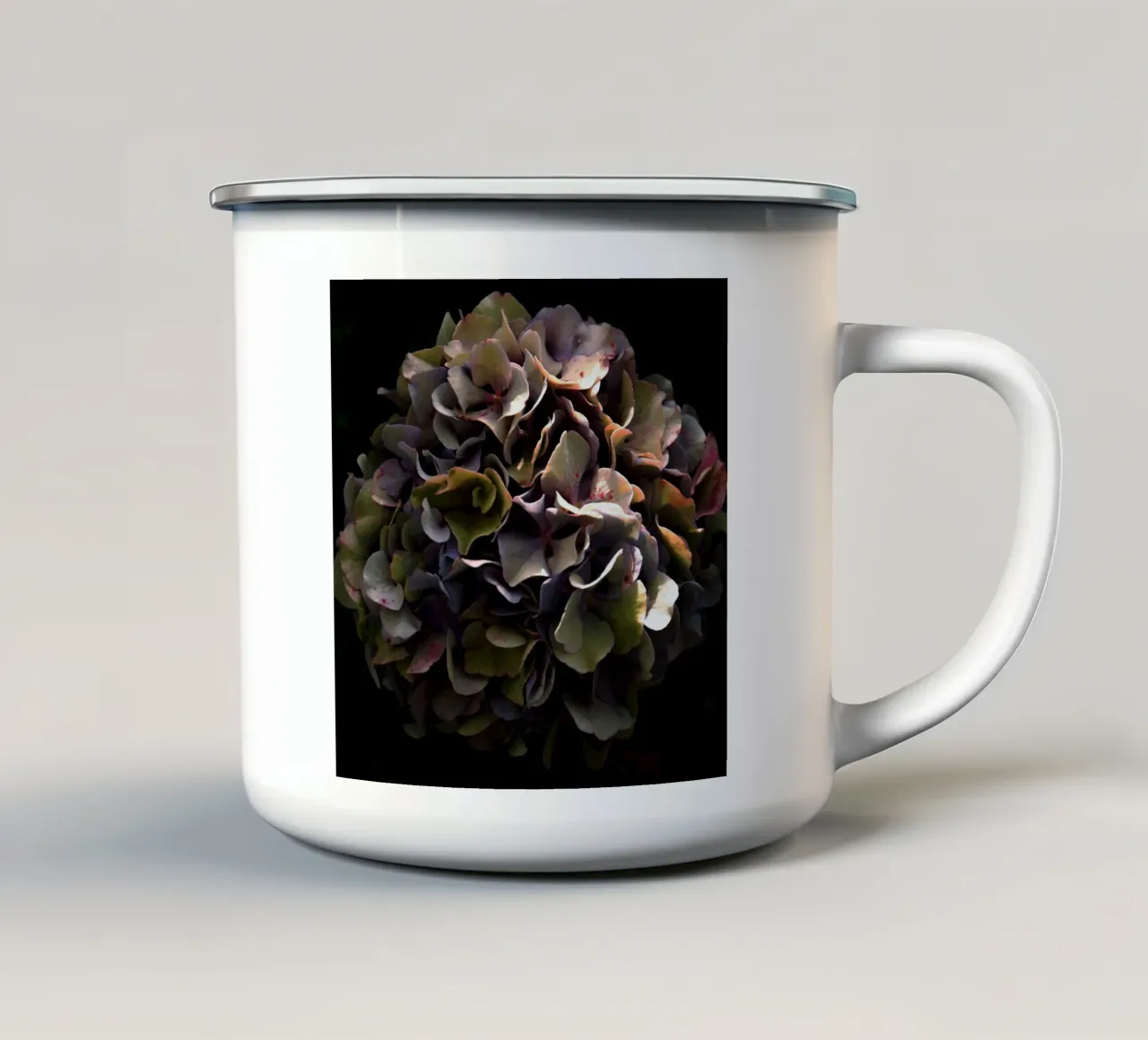Ortensia da fiore II tazza in smalto da Teresa André