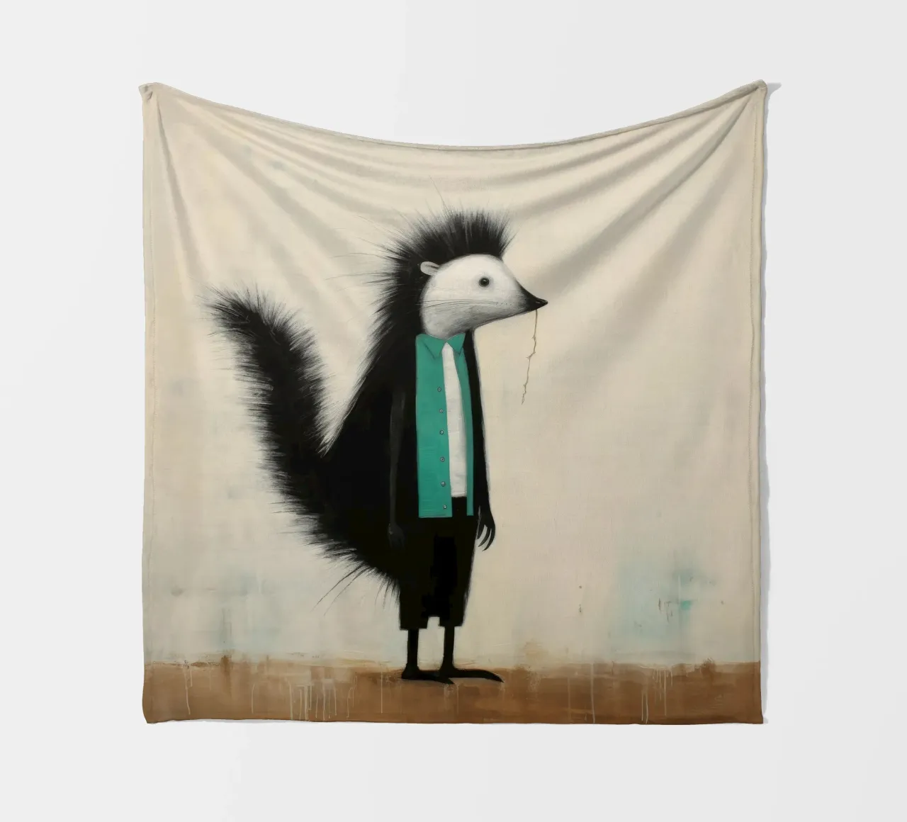 Minimal Skunk 2 coperta in pile da Minimal Animal Art