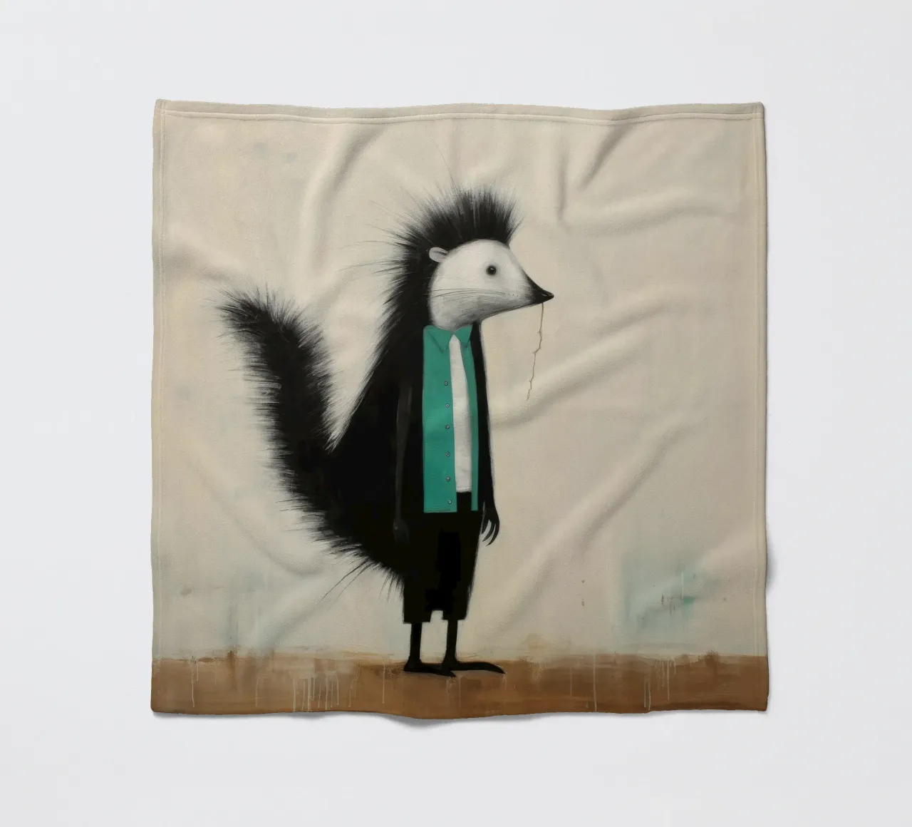 Minimal Skunk 2 coperta in pile da Minimal Animal Art