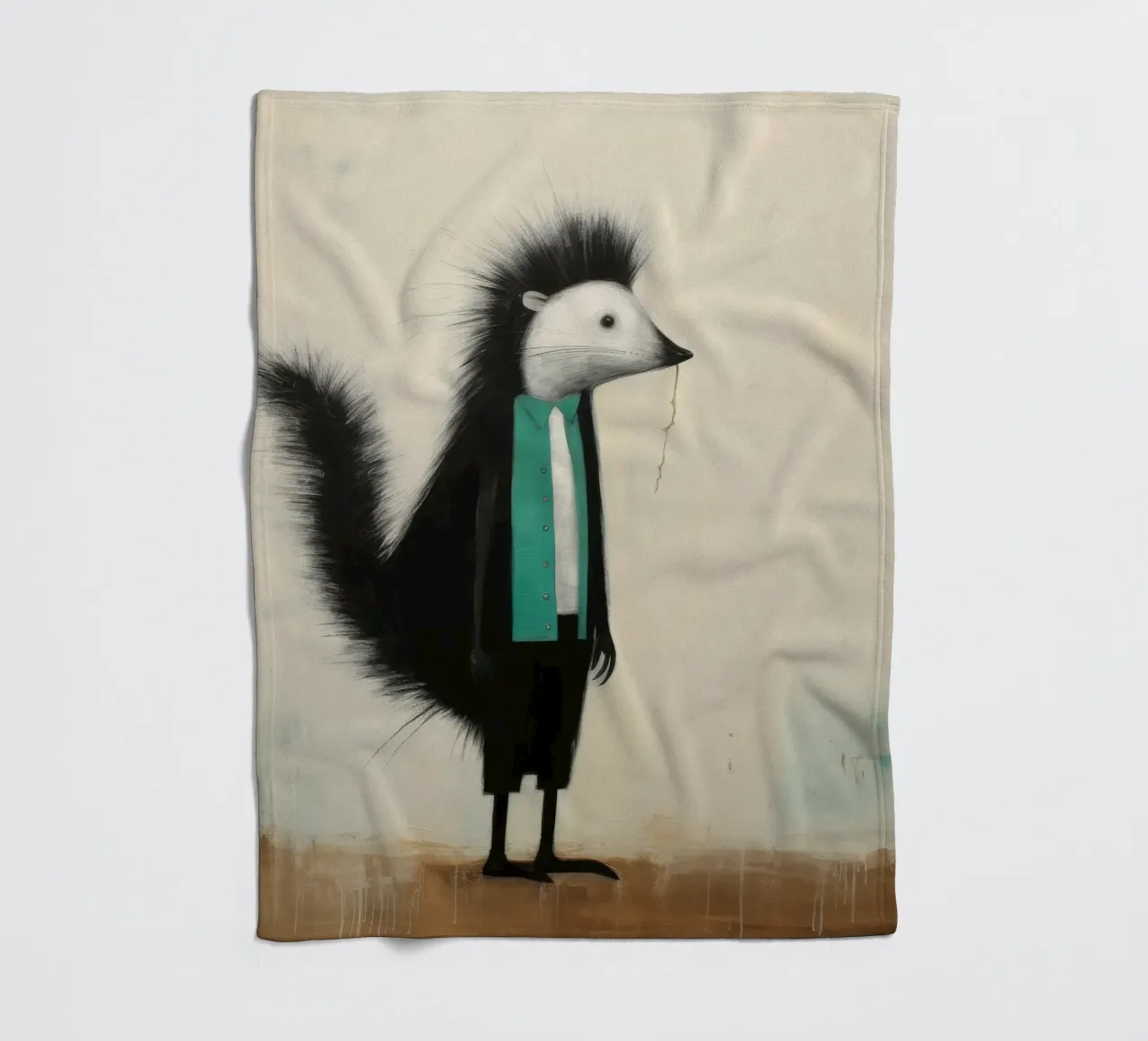 Minimal Skunk 2 coperta in pile da Minimal Animal Art