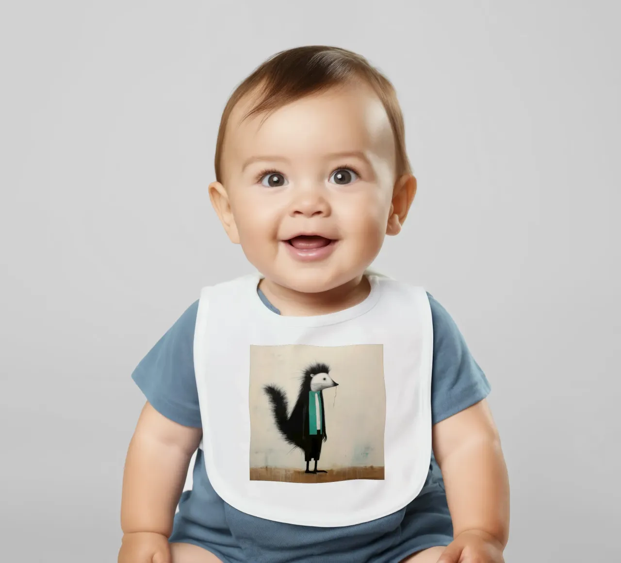 Minimal Skunk 2 bavaglino da Minimal Animal Art