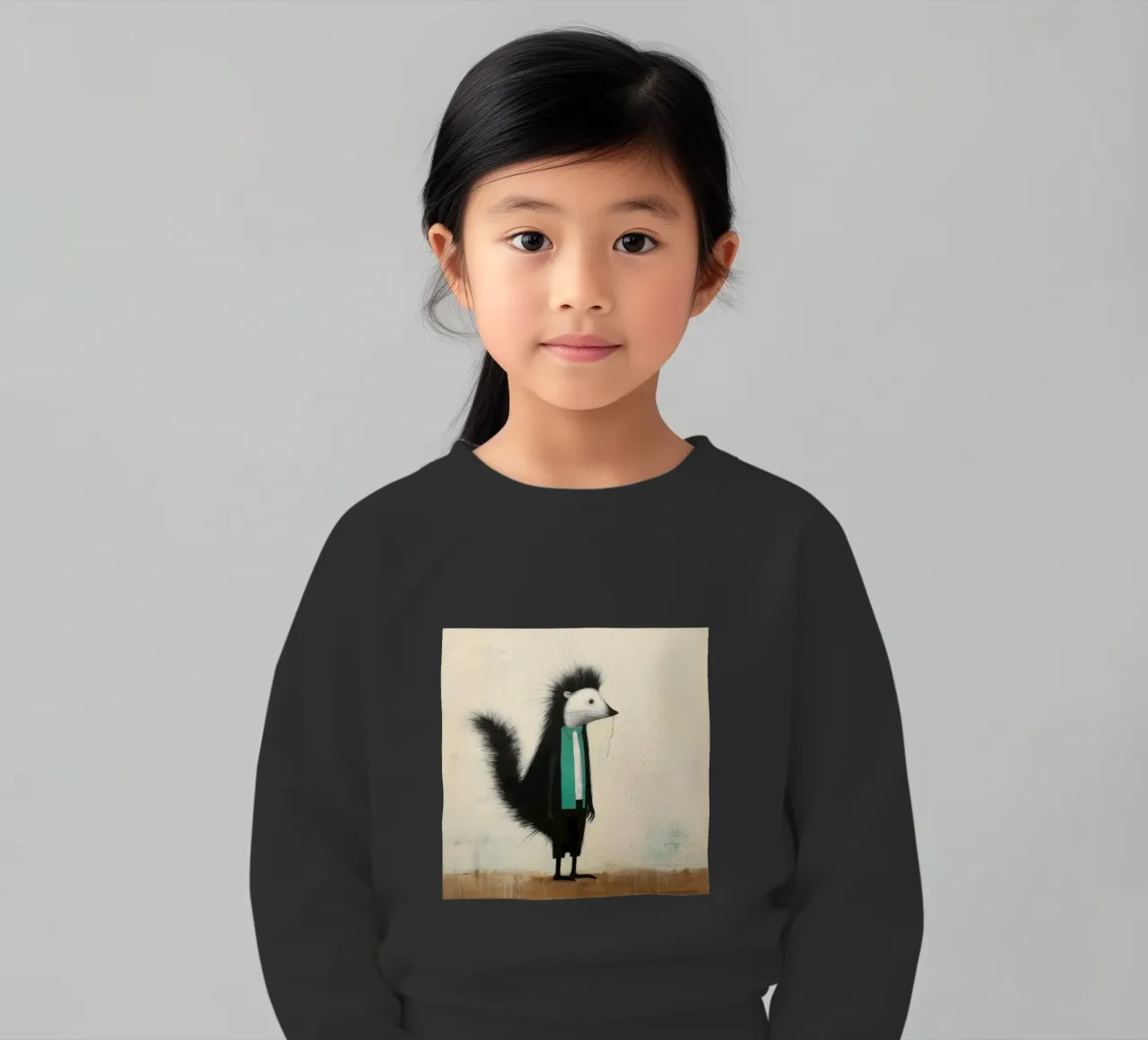 Minimal Skunk 2 felpa bambino da Minimal Animal Art